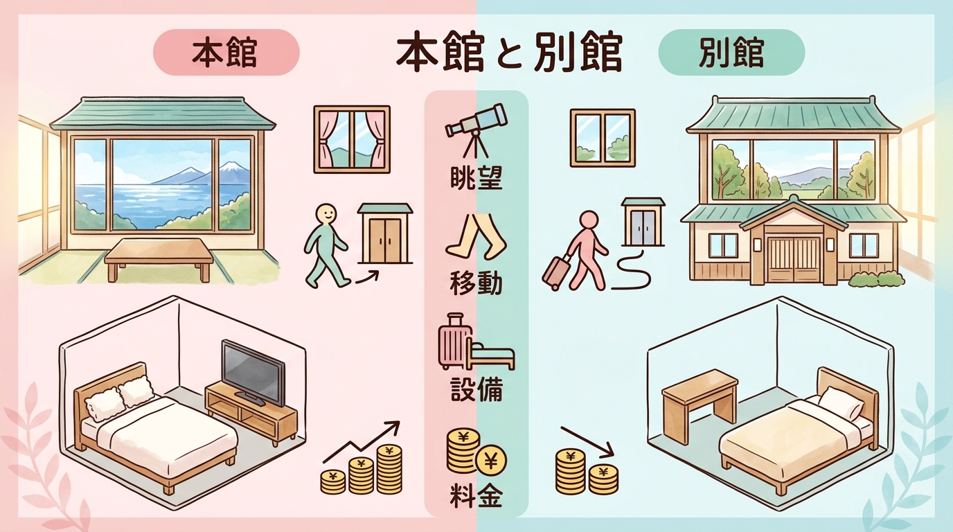 水葉亭の本館と別館にある4つの大きな違い