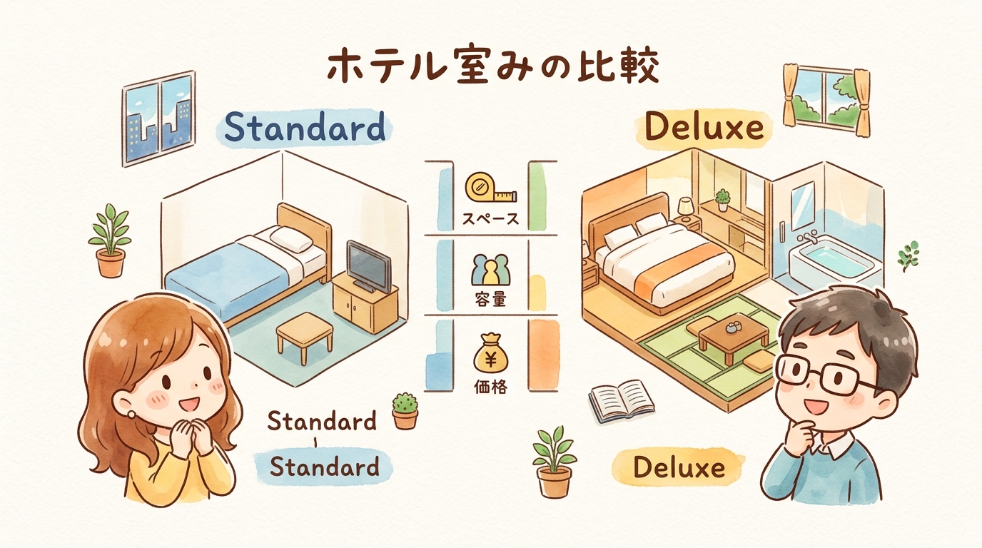 杉乃井ホテル宙館スタンダードとデラックスの違い