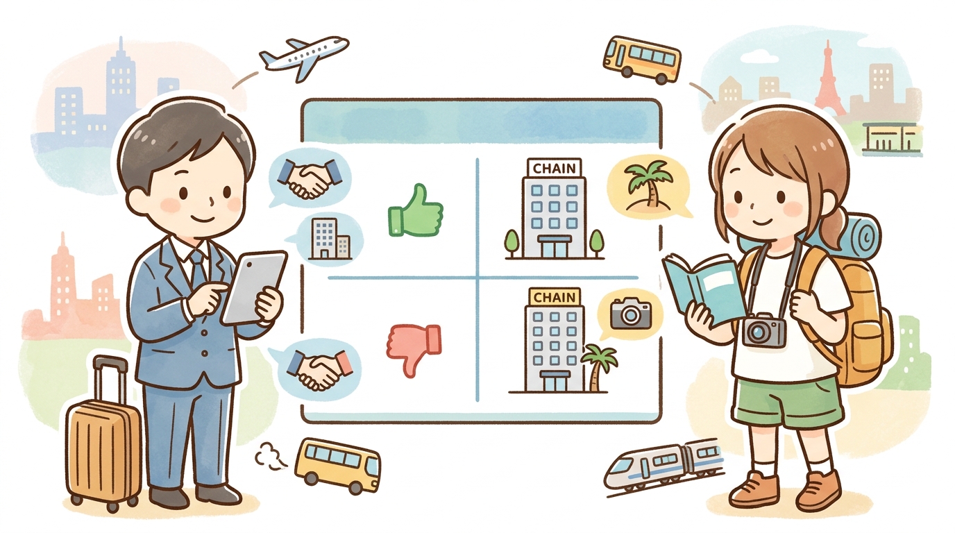 利用シーン別の向き不向きを判定