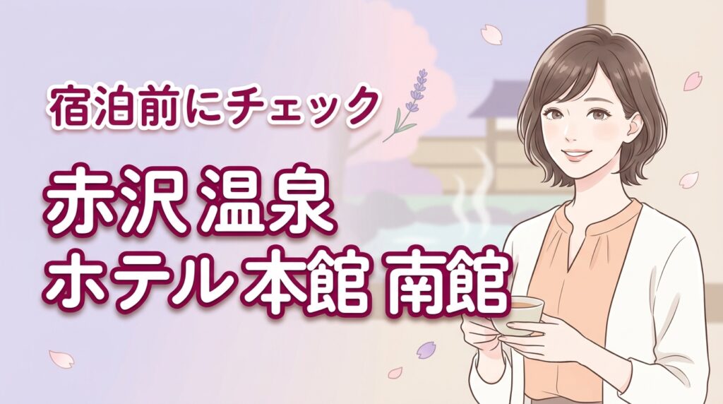 赤沢温泉ホテルの本館と南館の違い5選！失敗しない選び方を徹底解説