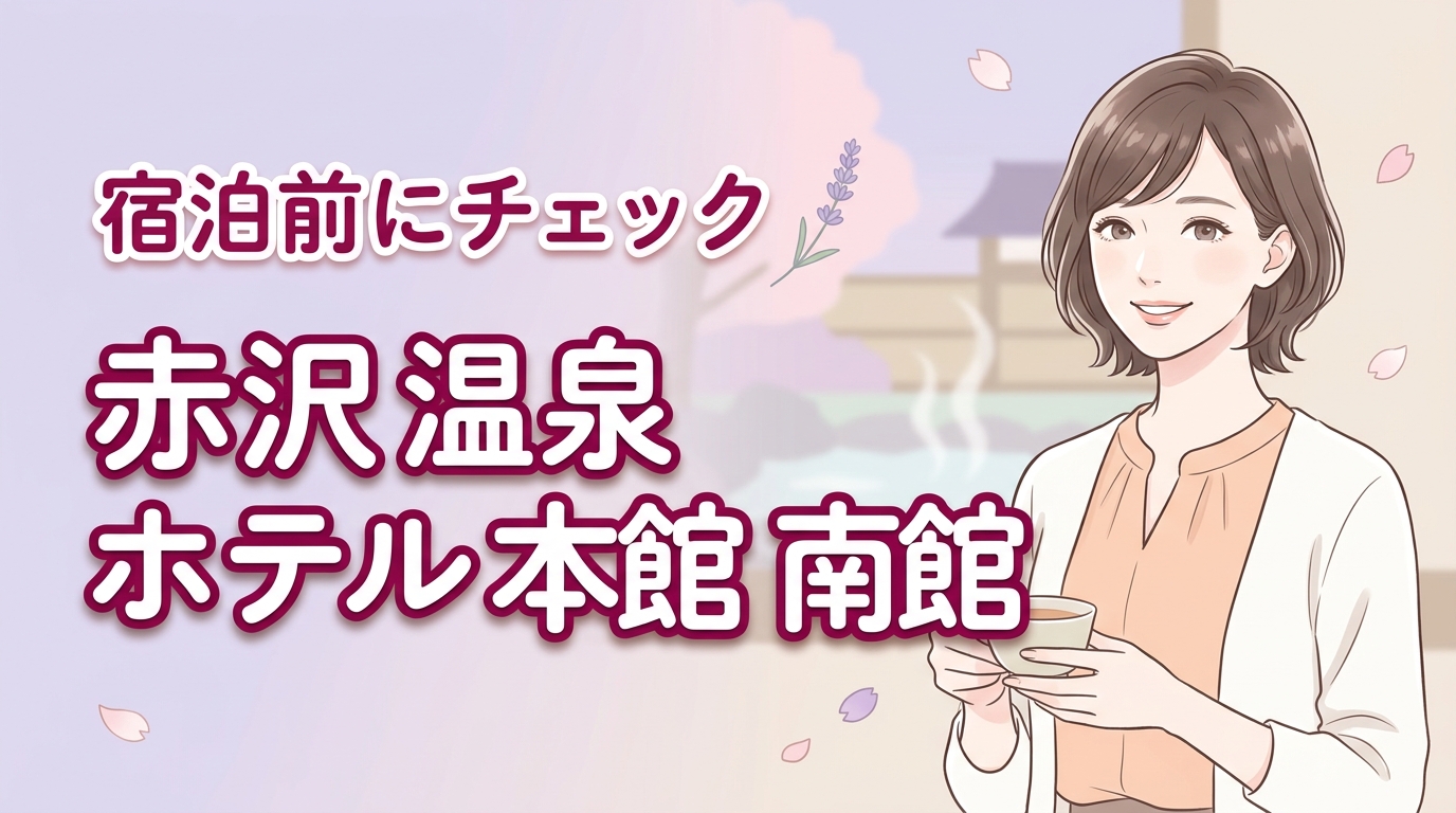 赤沢温泉ホテルの本館と南館の違い5選！失敗しない選び方を徹底解説