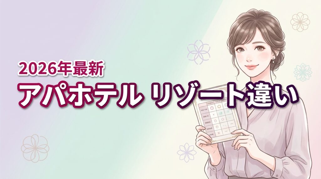 2026最新｜アパホテルとリゾートの違い5選！料金や設備の差を解説