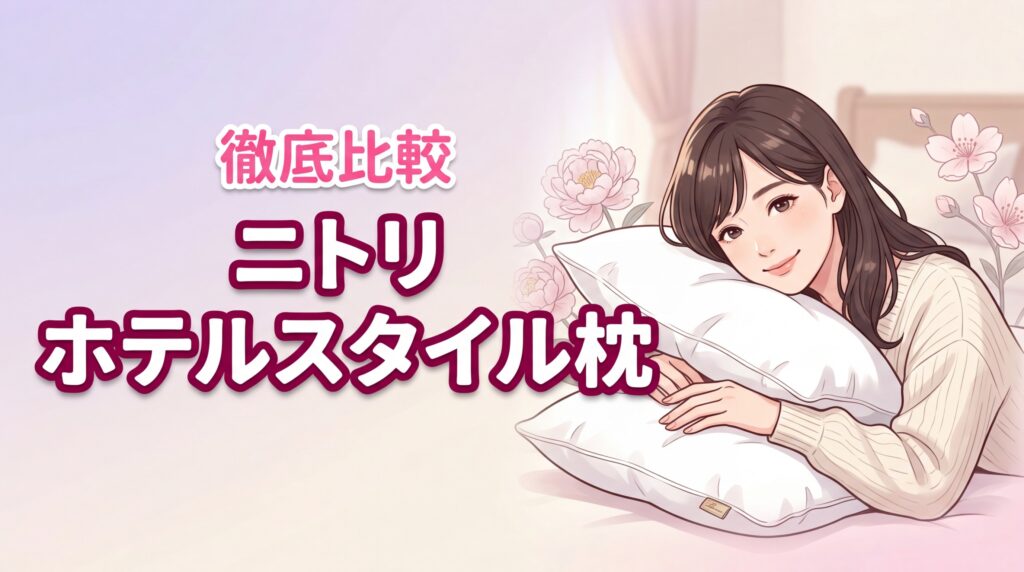 ニトリ ホテルスタイル枕とプレミアムの違い！3000円の差を徹底比較