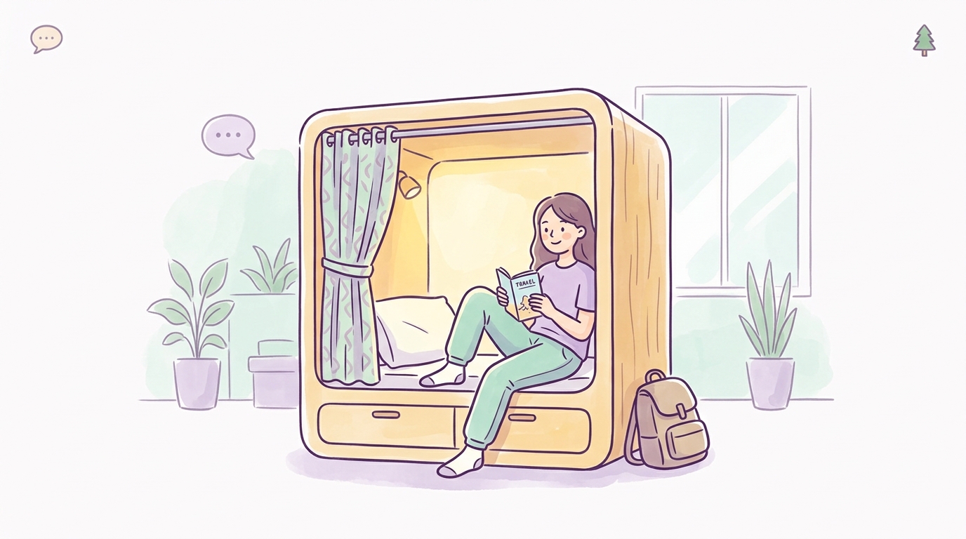 ドミトリーとカプセルホテルの違いを徹底比較