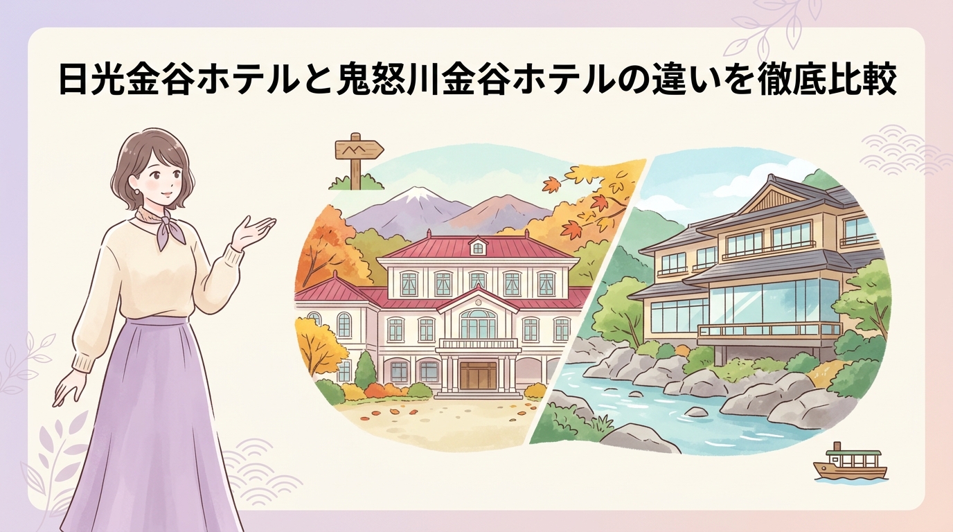 日光金谷ホテルと鬼怒川金谷ホテルの違いを徹底比較
