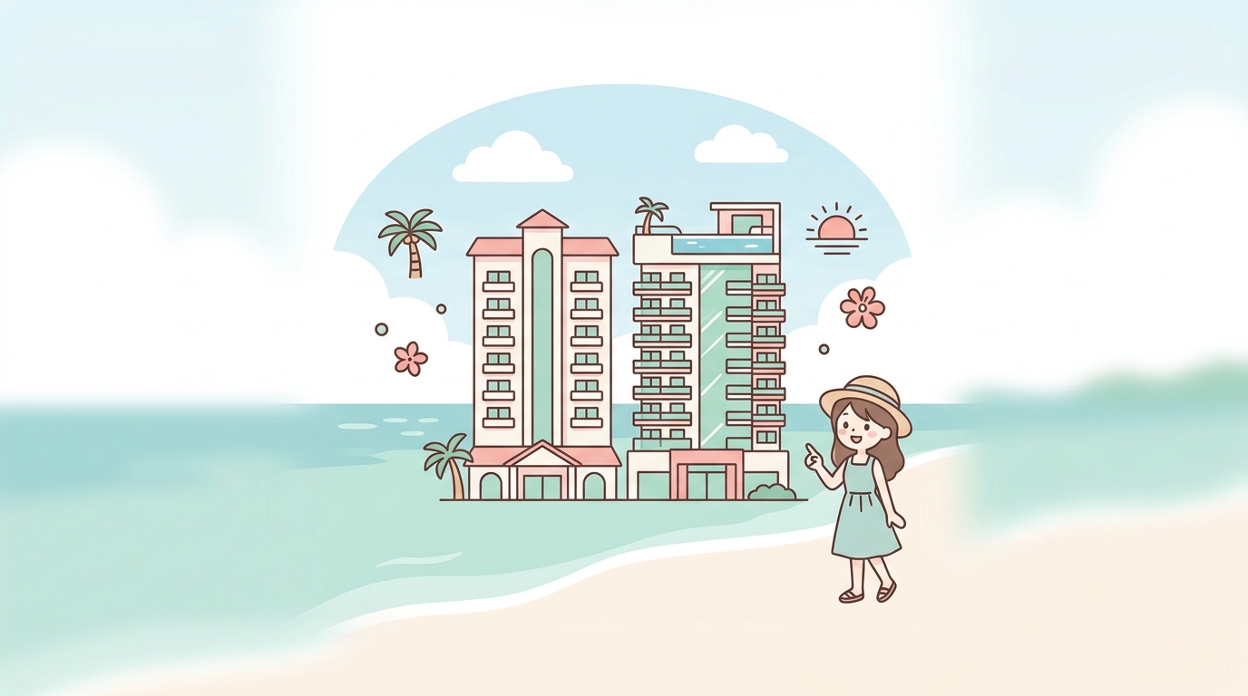 グアムリーフホテルのインフィニティタワーとビーチタワーの違い