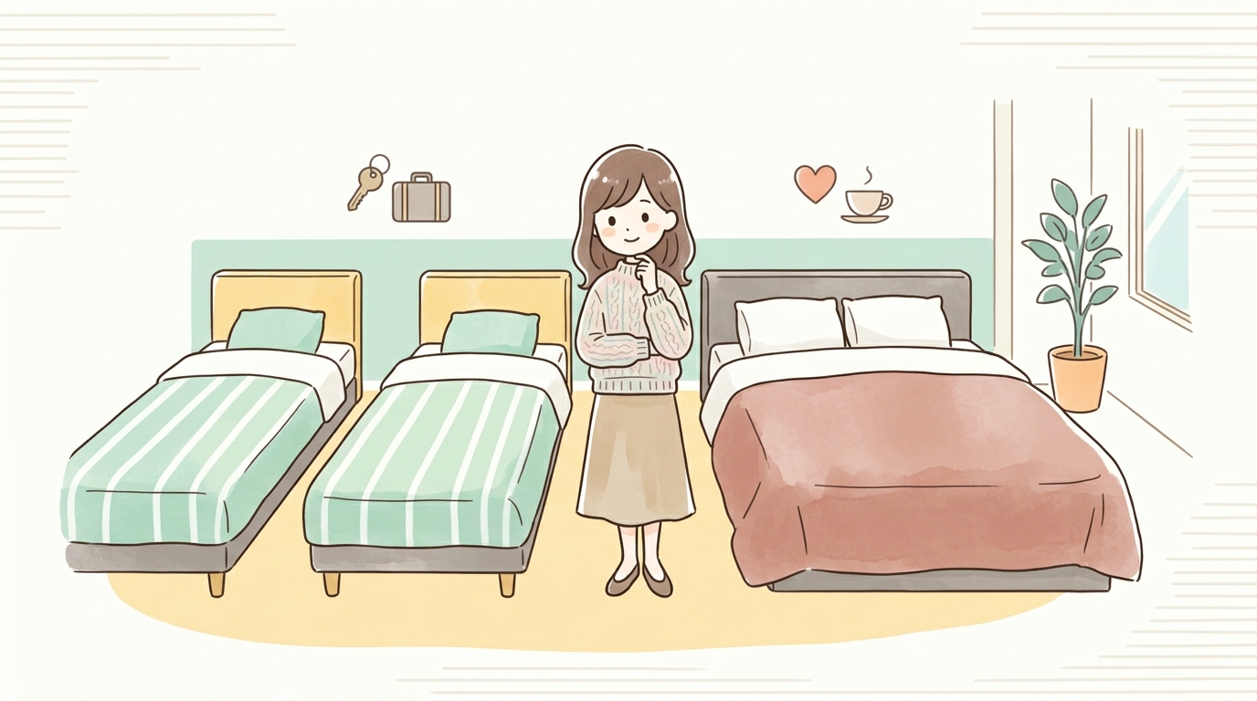 ツインとダブルの違いは？ホテルの基本を解説