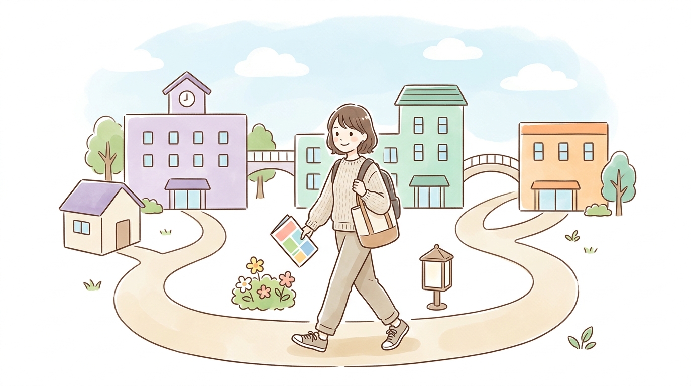 本館・中館・別館の移動動線と館内マップ