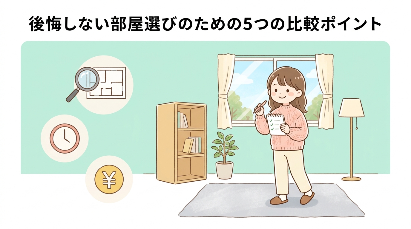 後悔しない部屋選びのための5つの比較ポイント