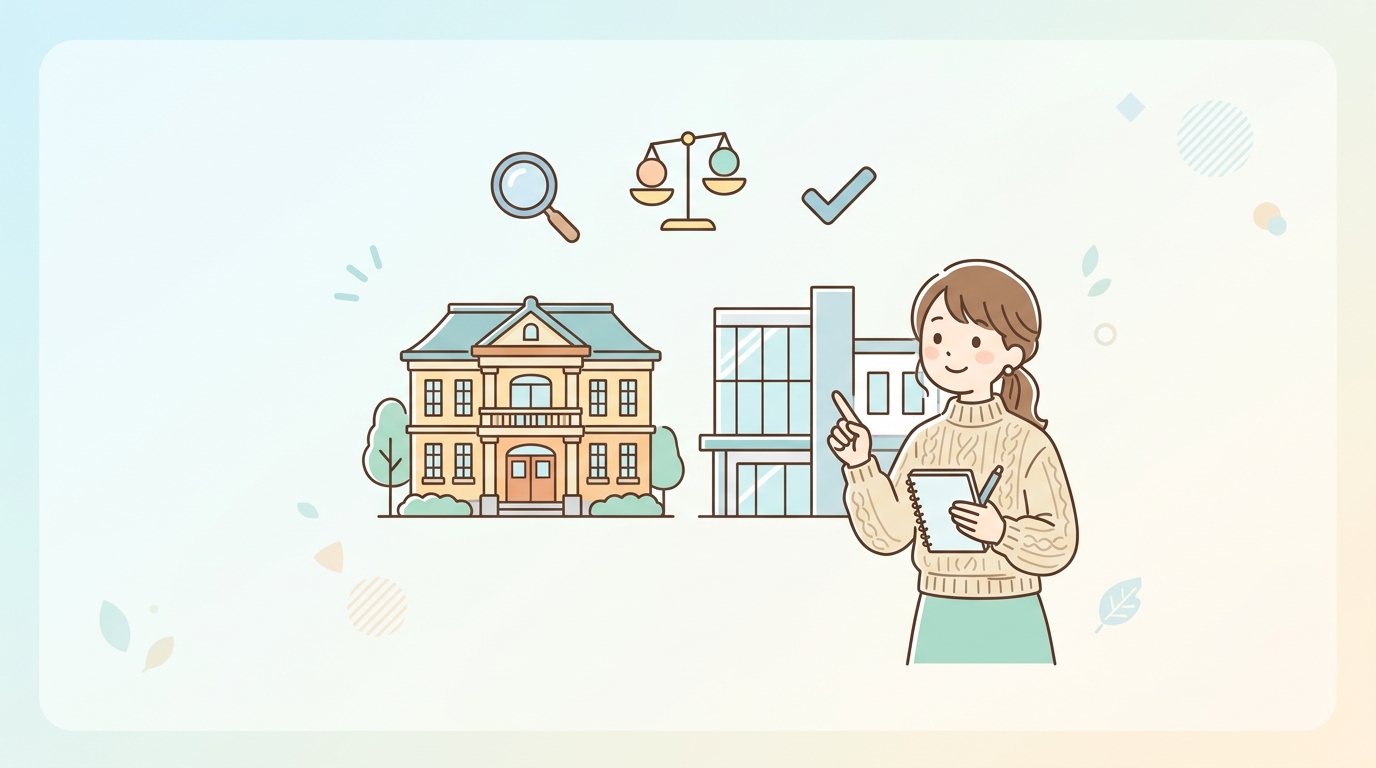 本館と新本館の違いを見極める3つの基準