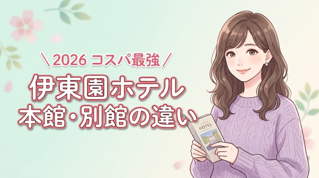 【2026】伊東園ホテル本館と別館の違いを比較！コスパ最強の宿を選ぶ正解