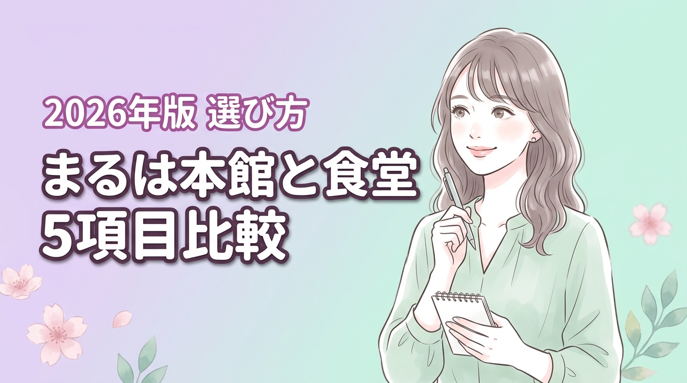 まるは本館とまるは食堂の違いを5項目で比較！最適な店がわかる3つの選び方