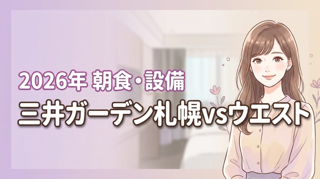 【結論】三井ガーデンホテル札幌とウエストの違いは？朝食や設備から目的別の正解