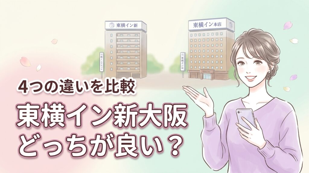 【予約前に確認】東横イン新大阪の新館と本館はどっちが良い？4つの違いを比較