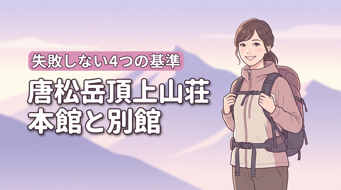 唐松岳頂上山荘の本館と別館の違いは？後悔しない選び方4つの基準で比較