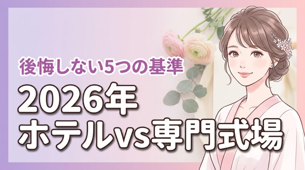 結婚式はホテルか専門式場どっち？後悔しないための5つの基準とタイプ別診断