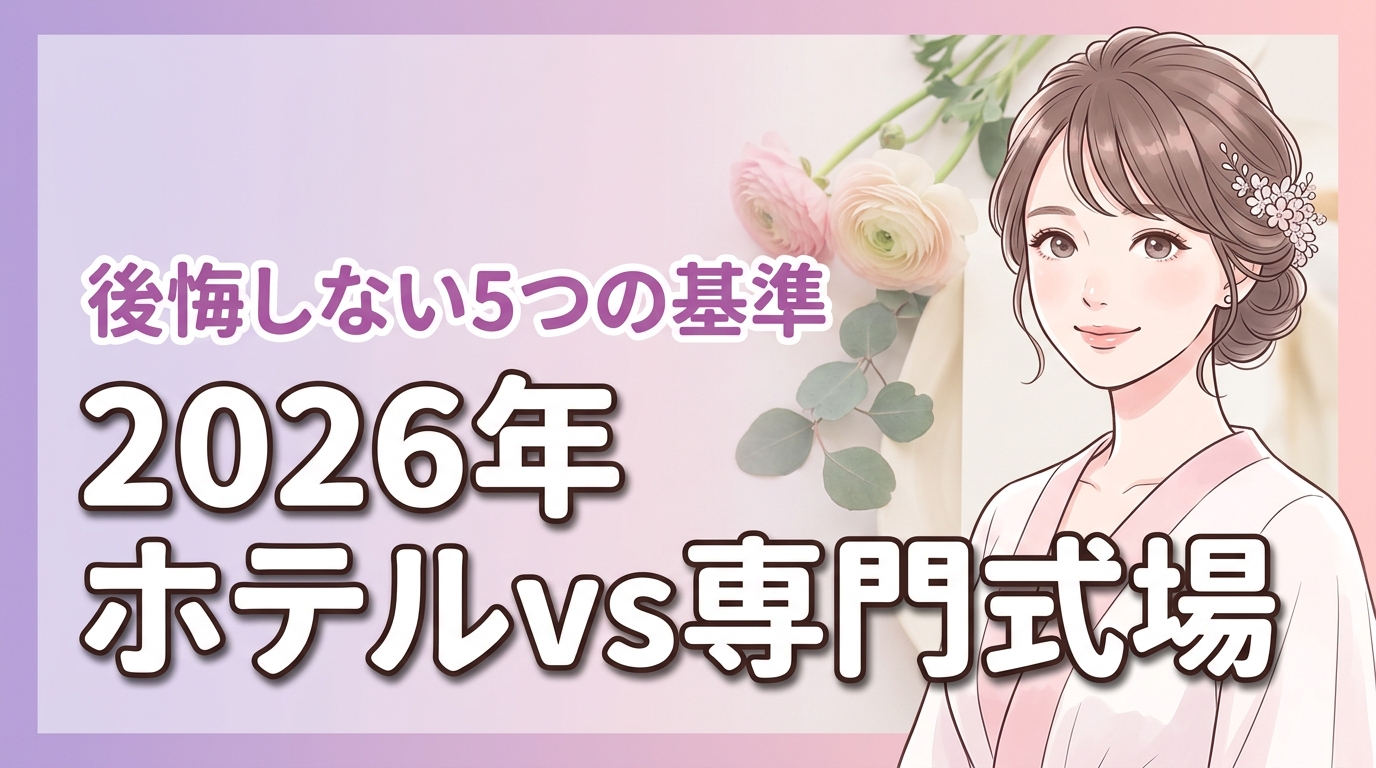 結婚式はホテルか専門式場どっち？後悔しないための5つの基準とタイプ別診断