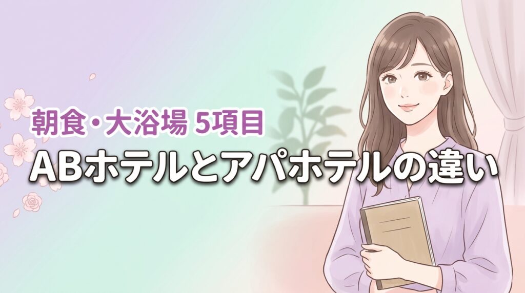 ABホテルとアパホテルの違いを5つの項目で比較！朝食や大浴場はどっちが良い？