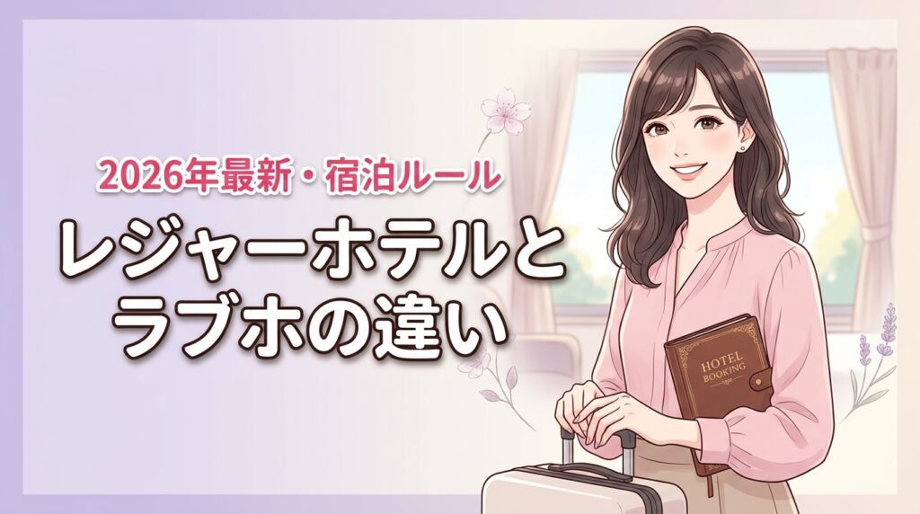 レジャーホテルとラブホの違いとは？予約や外出ルールの差を知って賢く泊まろう