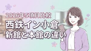 西鉄イン小倉の新館と本館の違いを5項目で比較!目的別の選び方を解説