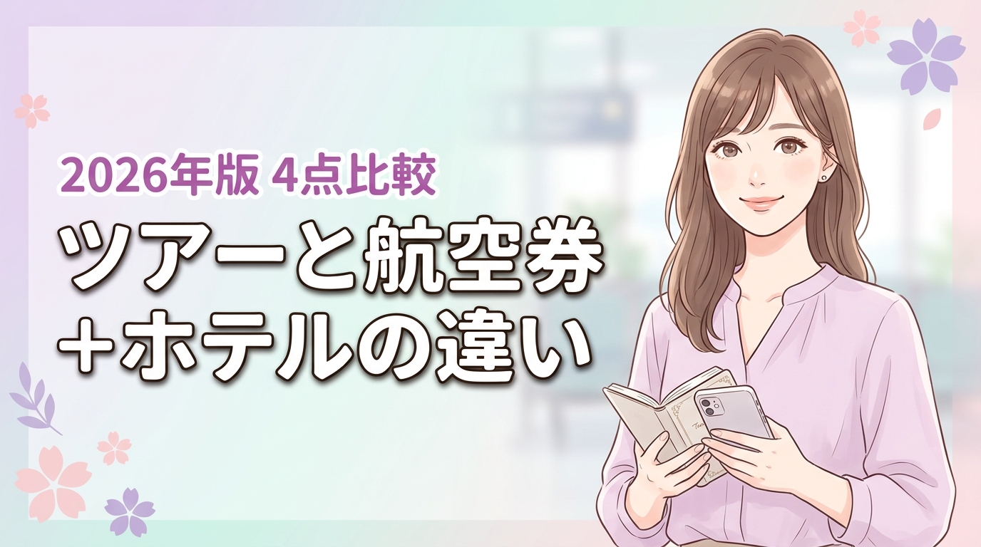 ツアーと航空券+ホテルの違いは4点！料金やキャンセル料の落とし穴を比較