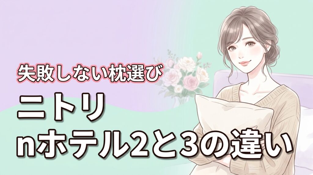 ニトリのnホテル2とnホテル3の違いは？4つの比較ポイントで失敗しない枕選び