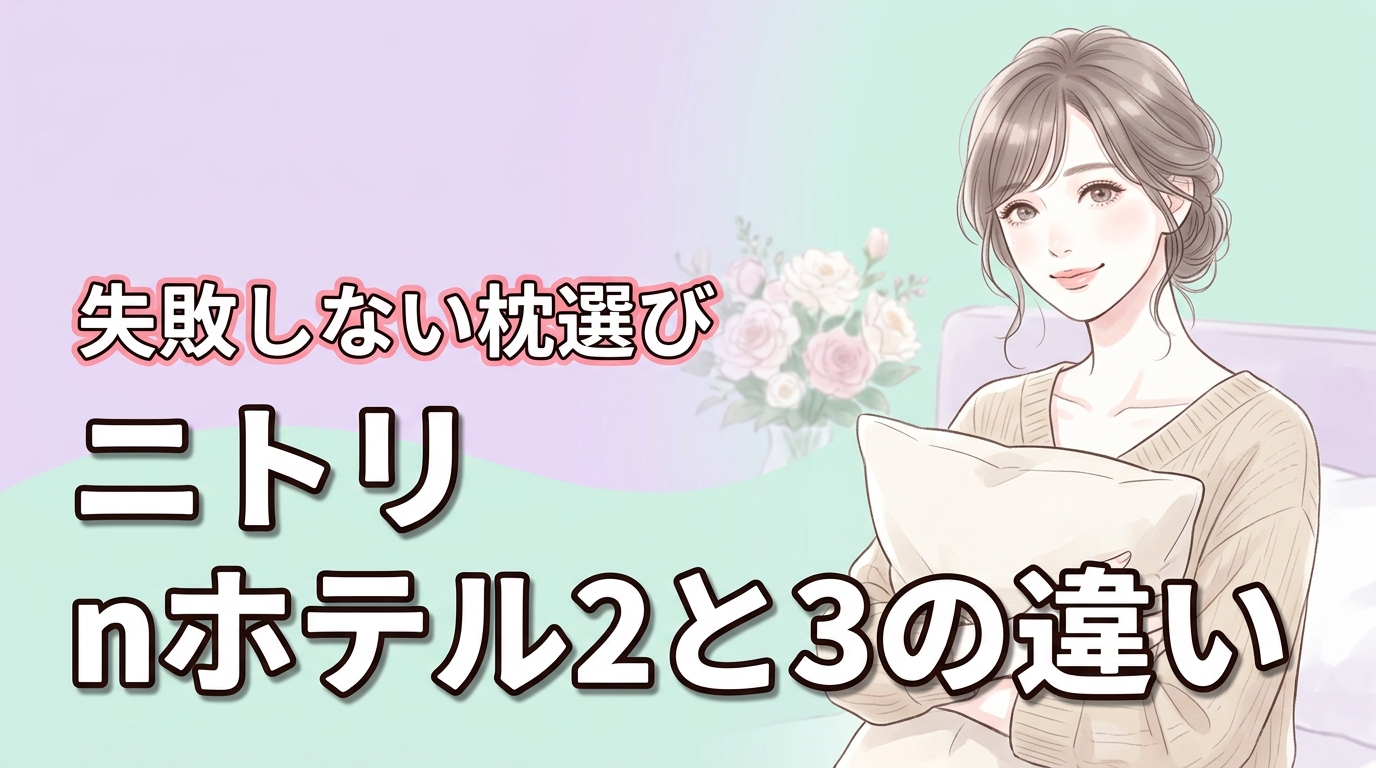 ニトリのnホテル2とnホテル3の違いは？4つの比較ポイントで失敗しない枕選び