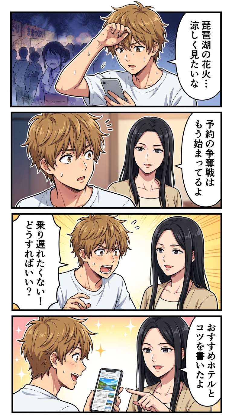 琵琶湖花火 見えるホテル