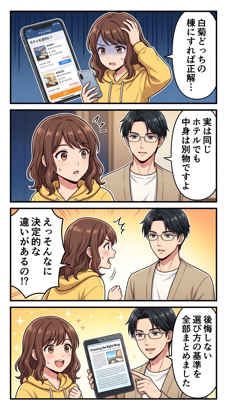 ホテル 白菊 本館 東館 違い