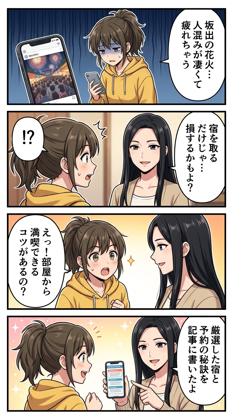 坂出花火 見えるホテル