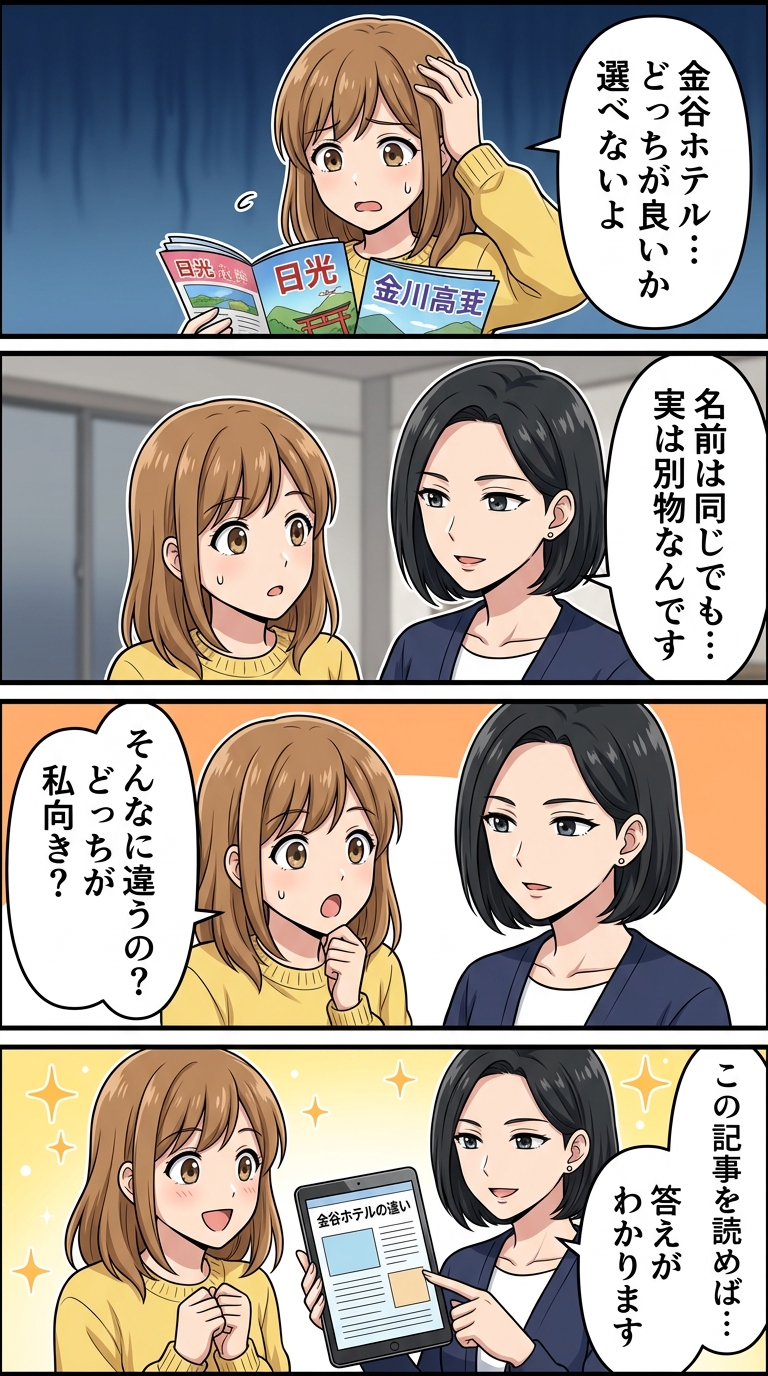 日光金谷ホテル 鬼怒川金谷ホテル 違い