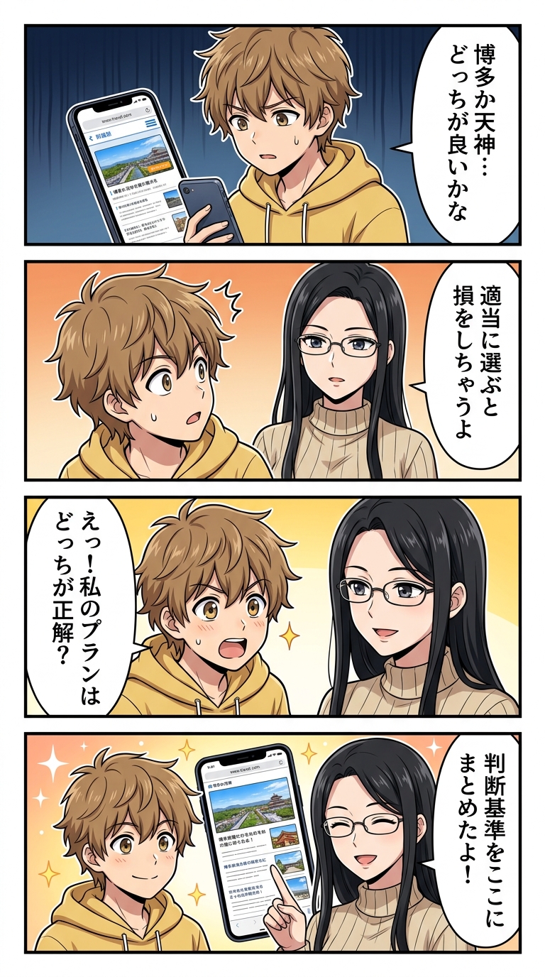 福岡 ホテル博多 天神 どっち