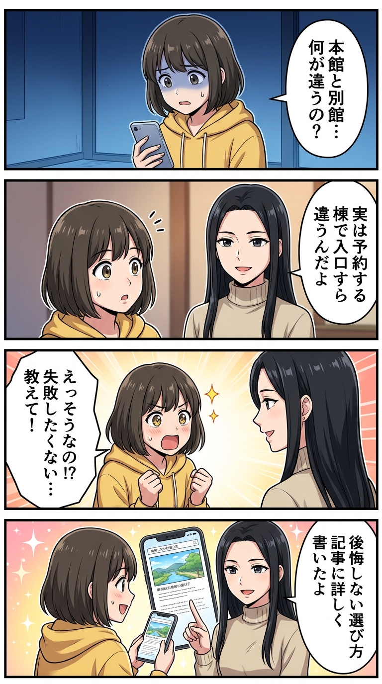 anaクラウンプラザホテル松山 本館 と 別館の 違い