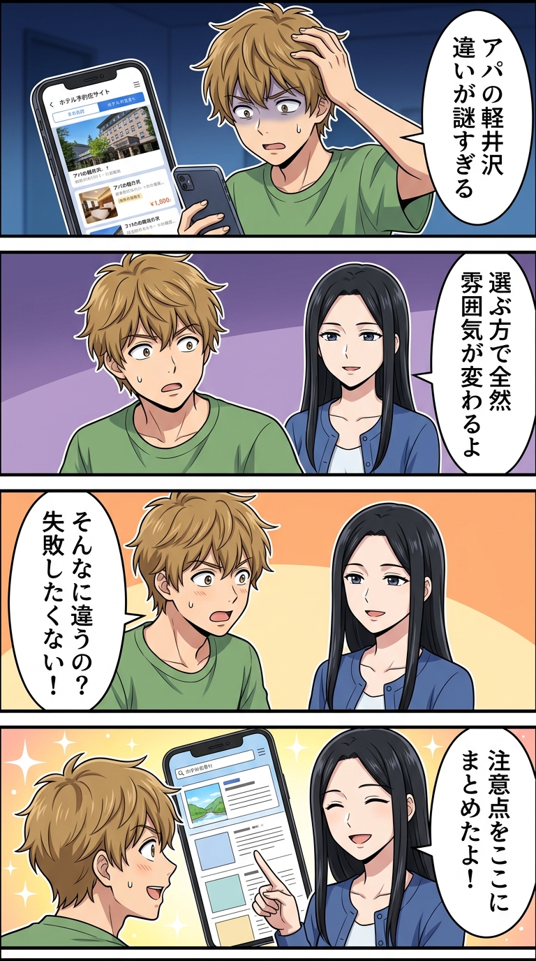 アパホテル 軽井沢 別館 本館 違い