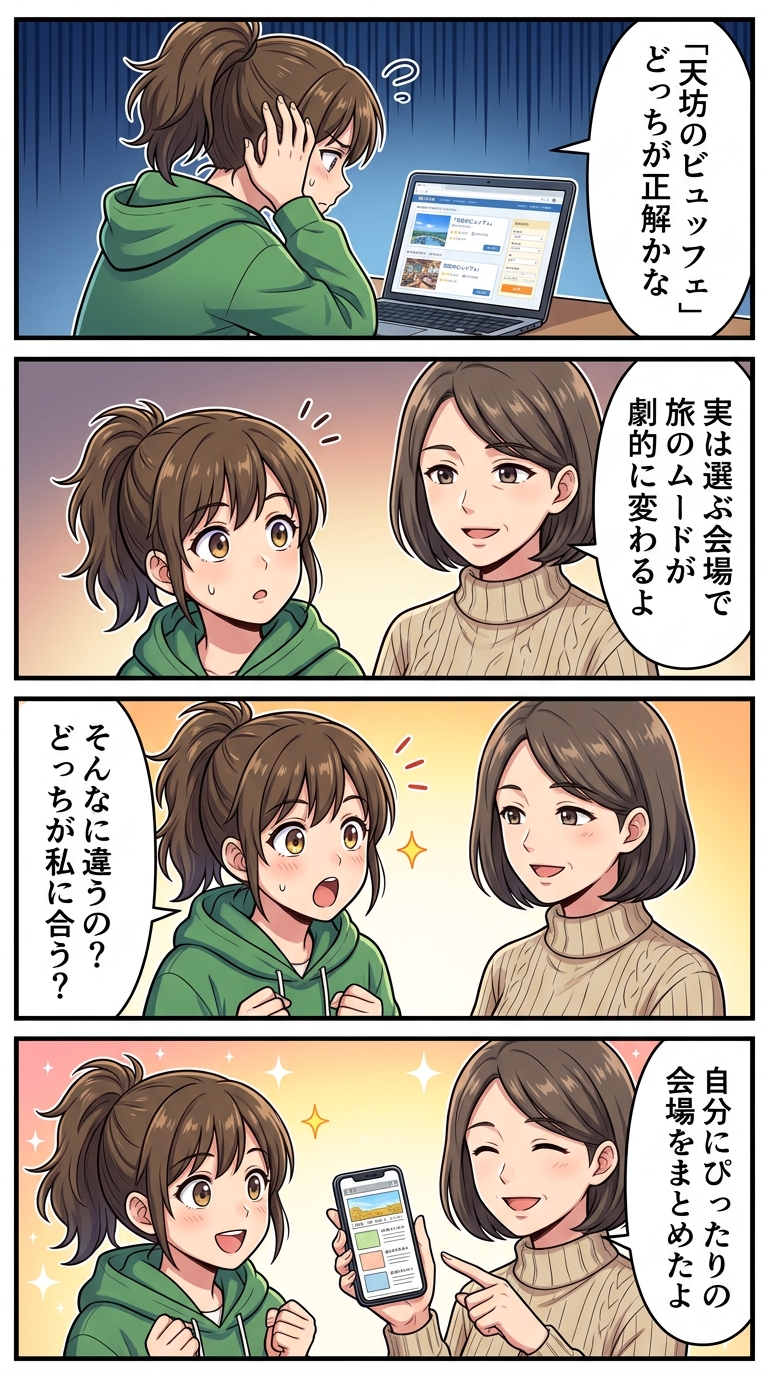 ホテル天坊 ビュッフェ 違い