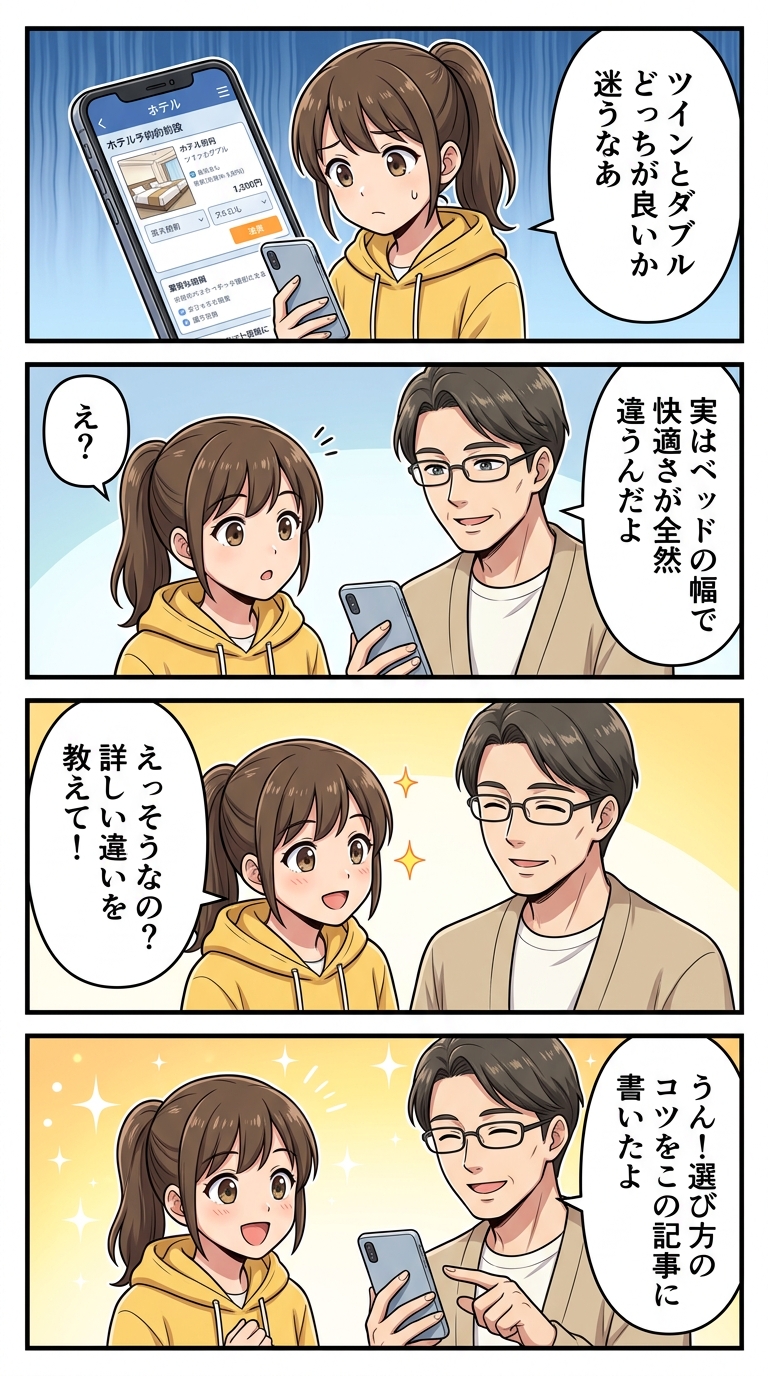 ツイン ダブル 違い ホテル