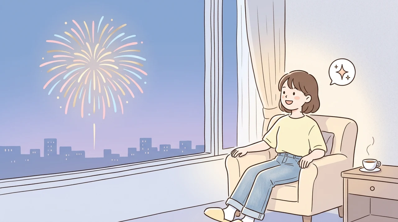 ホテルの客室から花火を見るメリット