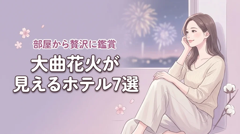 大曲花火が見えるホテルおすすめ7選！混雑を避けて部屋から鑑賞する贅沢な選び方