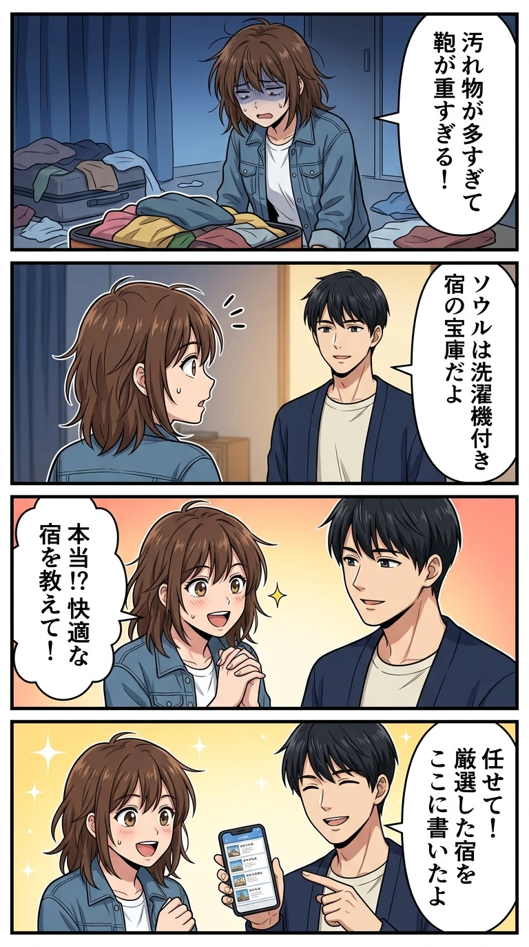 部屋に洗濯機があるホテル ソウル