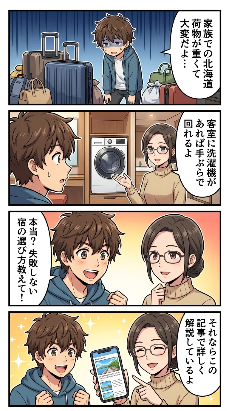 部屋に洗濯機があるホテル 北海道