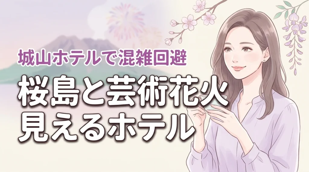 城山ホテルから桜島と芸術花火は見える？人混みを避けて鑑賞できるホテル選び