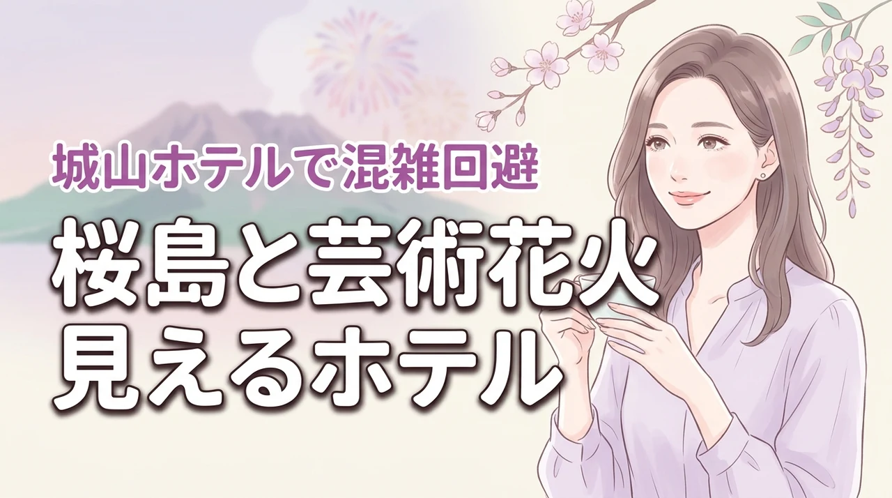 城山ホテルから桜島と芸術花火は見える?人混みを避けて鑑賞できるホテル選び