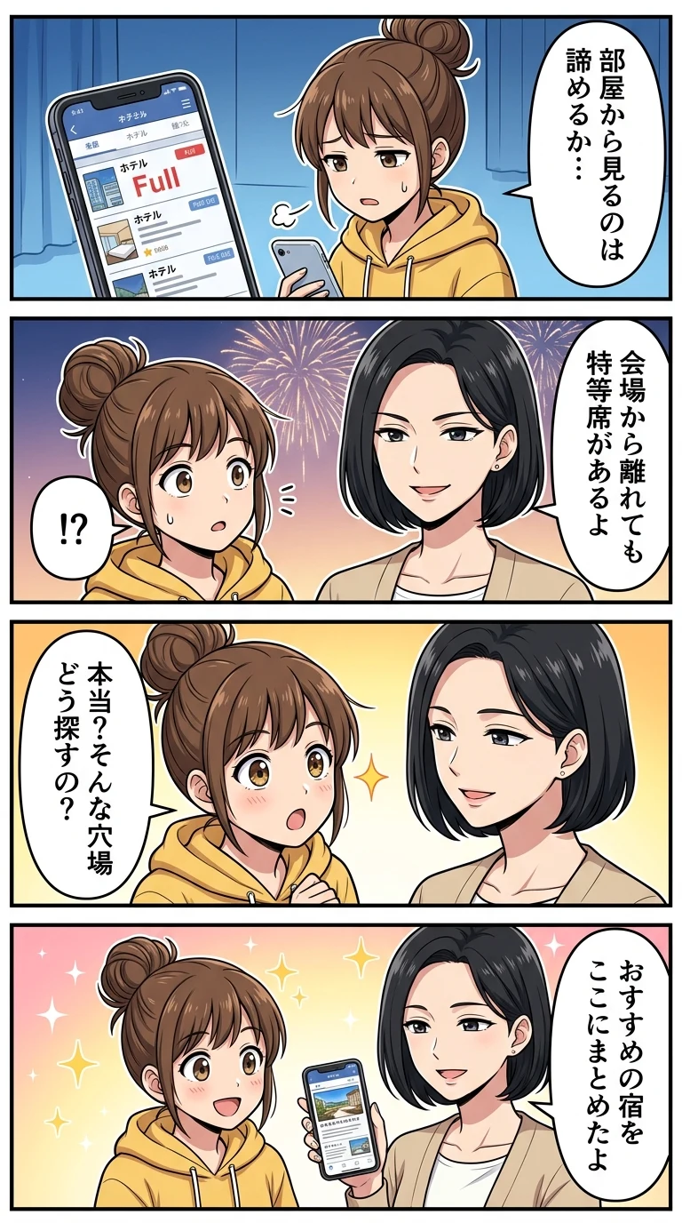 片貝花火 見えるホテル