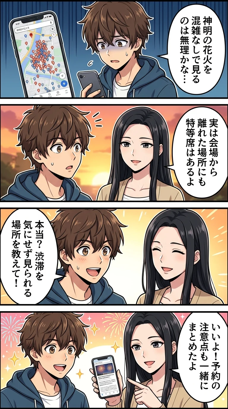 神明の花火 見えるホテル