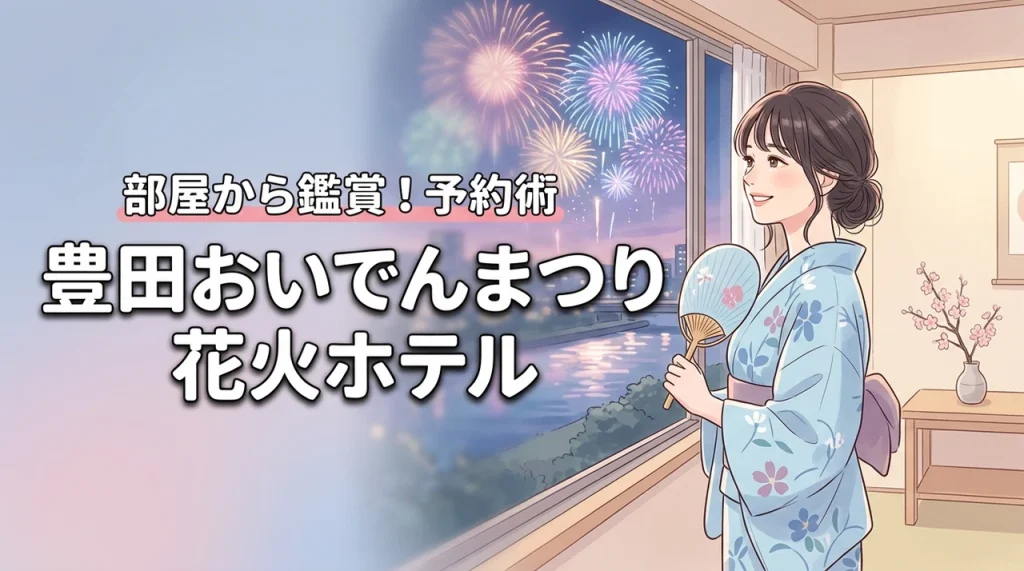 人混みを避けて鑑賞！豊田おいでんまつりの花火が見えるホテルと予約を成功させるコツ