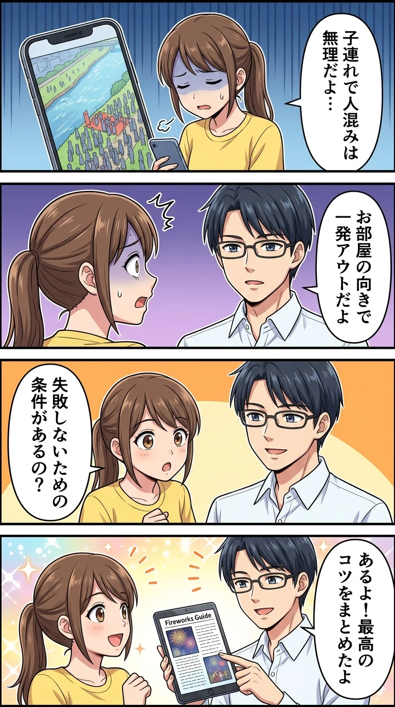 豊平川花火 見えるホテル