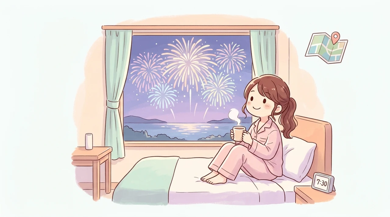 確実に花火を楽しむ部屋選びと予約のコツ