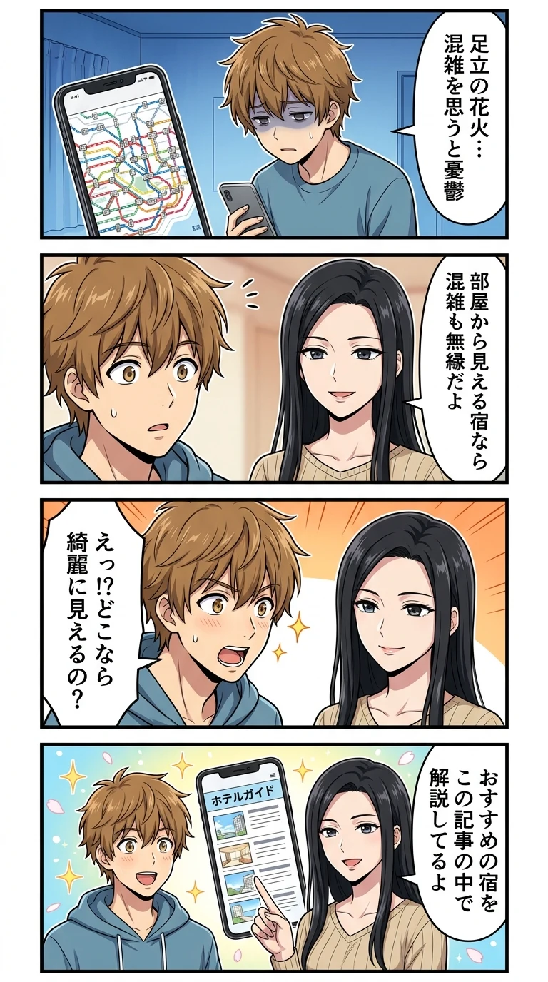 足立の花火 見えるホテル