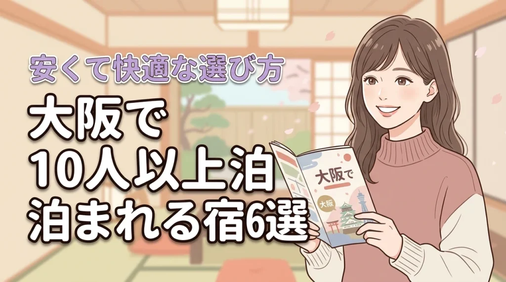 大阪で10人以上で泊まれる宿おすすめ6選！安いのに快適な大人数向けの選び方