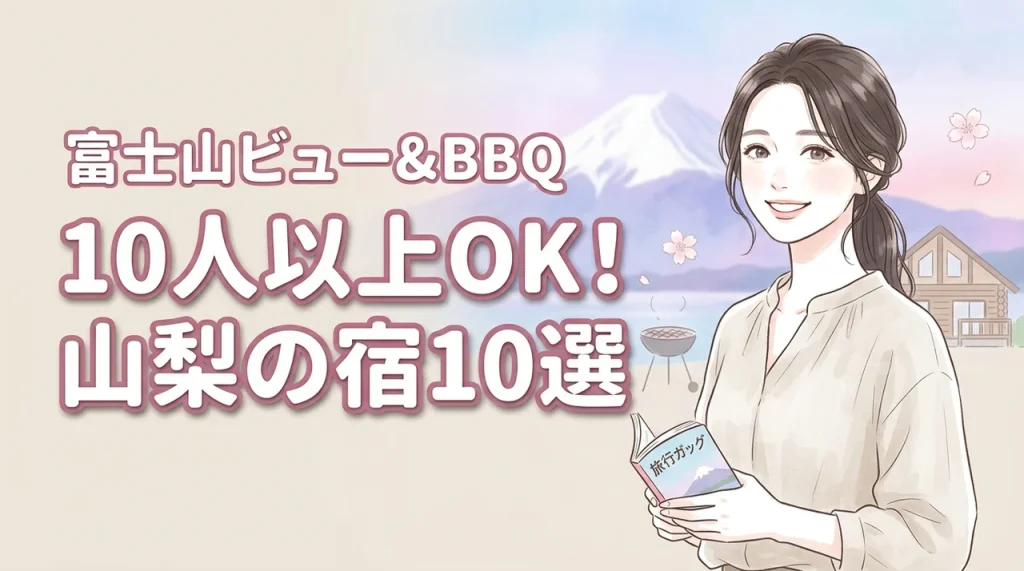 山梨で10人以上で泊まれる宿おすすめ10選！BBQや富士山ビューを満喫